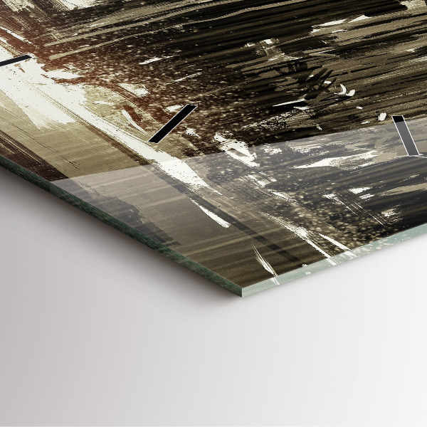 Skleněné hodiny čtvercové Žena v deštivé noci