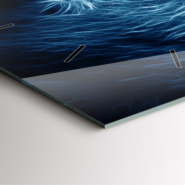 Skleněné hodiny čtvercové Divoký lev