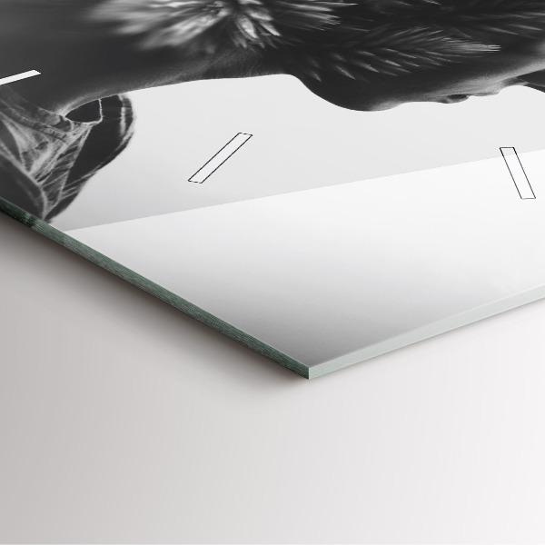 Skleněné hodiny čtvercové Portrét ženy