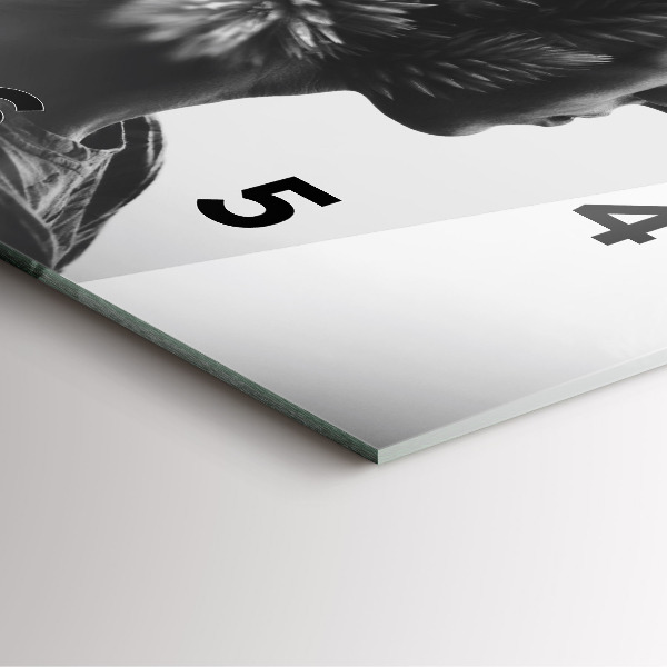 Skleněné hodiny čtvercové Portrét ženy