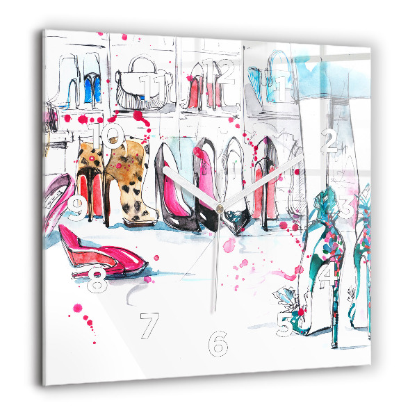 Skleněné hodiny čtvercové Prvek ženskosti