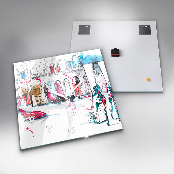 Skleněné hodiny čtvercové Prvek ženskosti