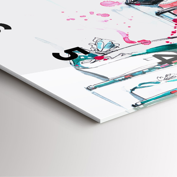 Skleněné hodiny čtvercové Prvek ženskosti