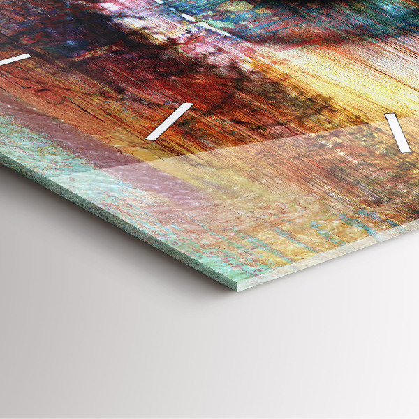 Skleněné hodiny čtvercové Pouliční umění Oko