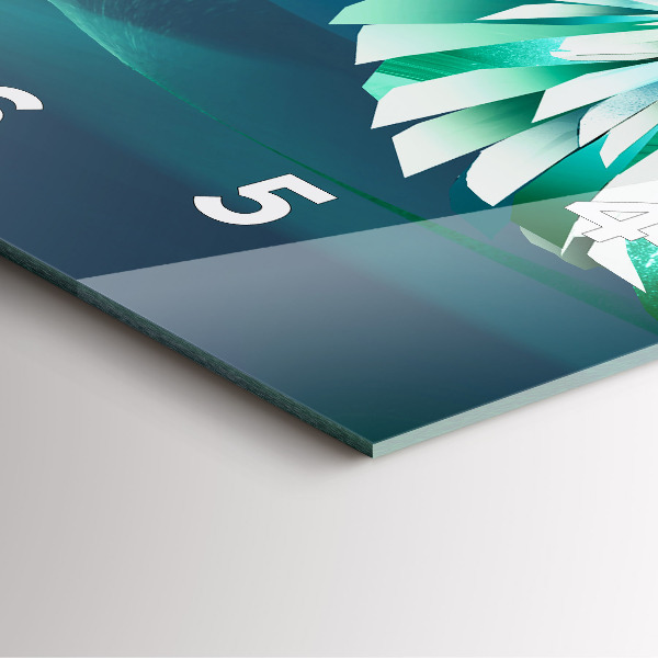 Skleněné hodiny čtvercové Obrázek letícího orla