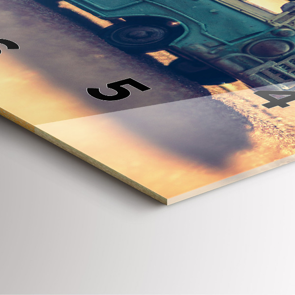 Skleněné hodiny čtvercové Táborník na pláži