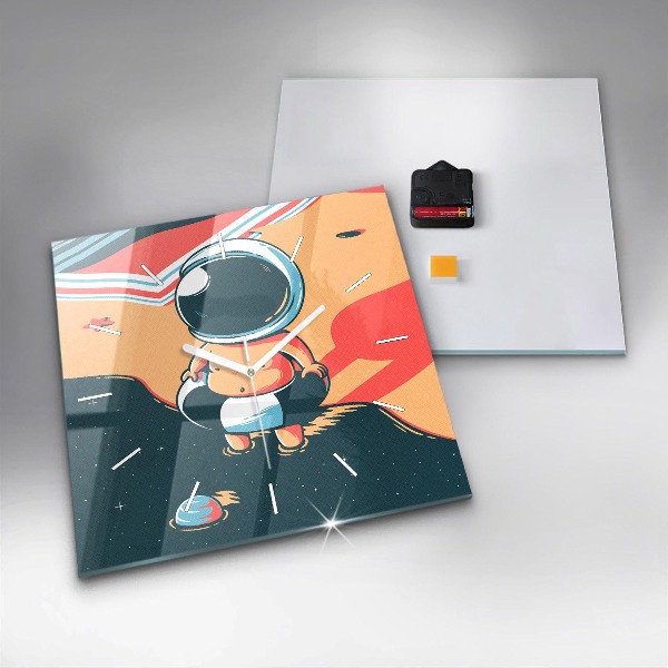 Skleněné hodiny čtvercové Dětská představivost