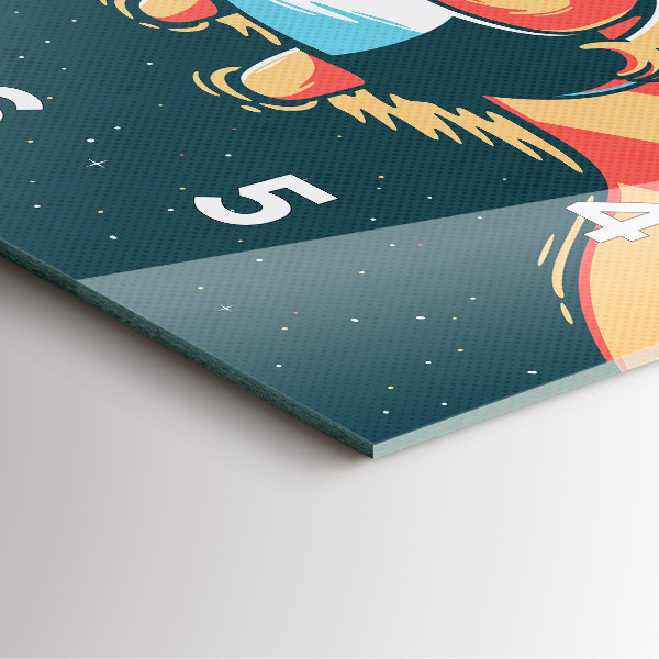 Skleněné hodiny čtvercové Dětská představivost