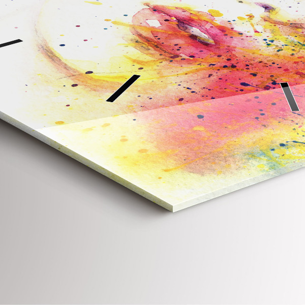 Skleněné hodiny čtvercové Portrét tajemné ženy