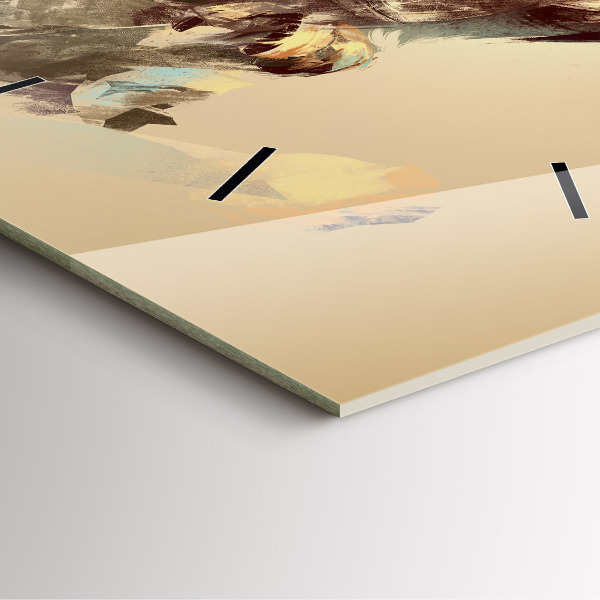 Skleněné hodiny čtvercové Sova - znamení moudrosti