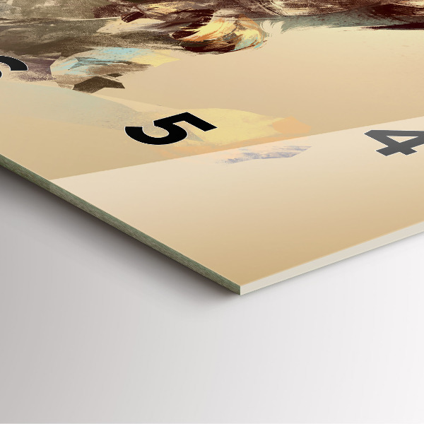 Skleněné hodiny čtvercové Sova - znamení moudrosti