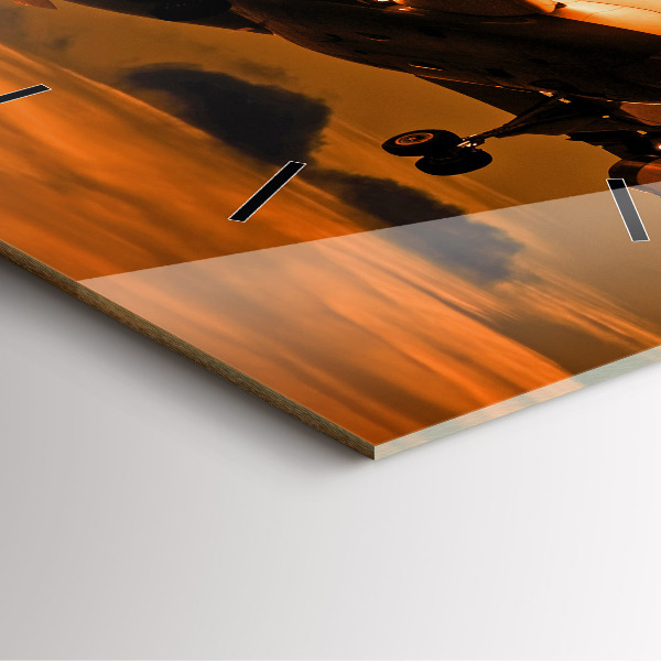 Skleněné hodiny čtvercové Cesta letadlem