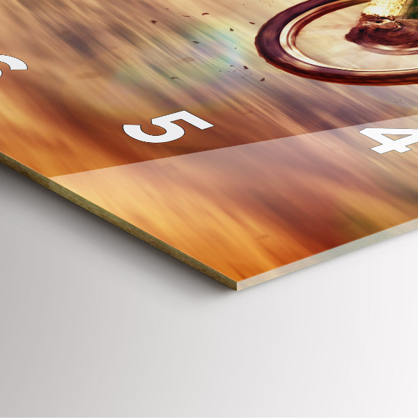 Skleněné hodiny čtvercové Enduro motokros