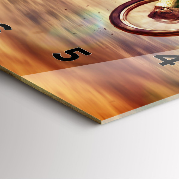 Skleněné hodiny čtvercové Enduro motokros