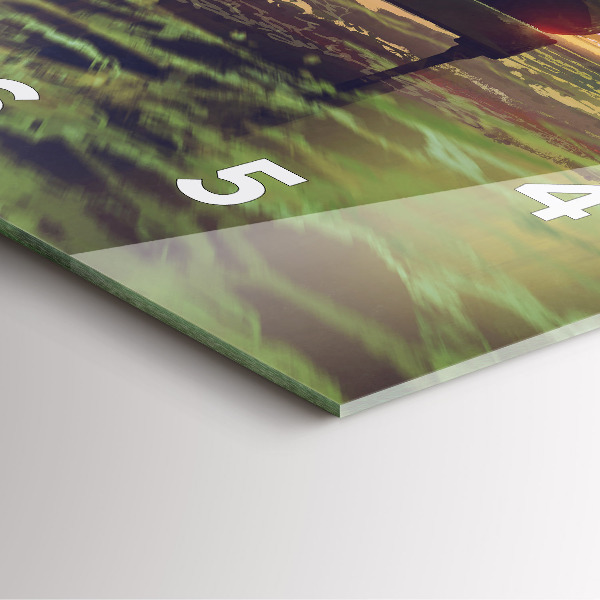 Skleněné hodiny čtvercové Koncert na pláži