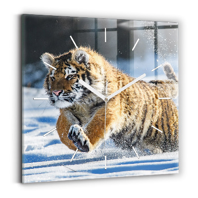 Skleněné hodiny čtvercové Odvážný krok vpřed