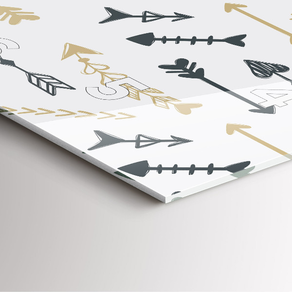 Skleněné hodiny čtvercové Geometrický hipsterský vzor