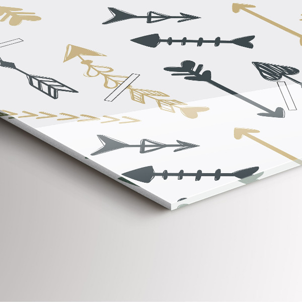 Skleněné hodiny čtvercové Geometrický hipsterský vzor