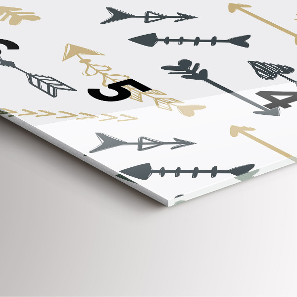 Skleněné hodiny čtvercové Geometrický hipsterský vzor