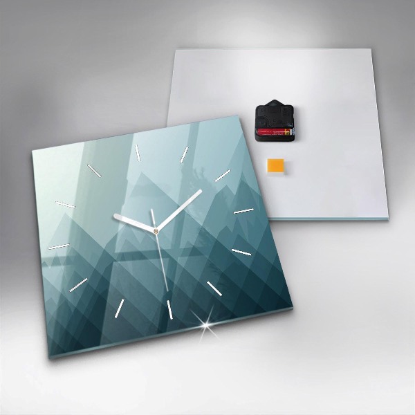 Skleněné hodiny čtvercové Geometrické figury