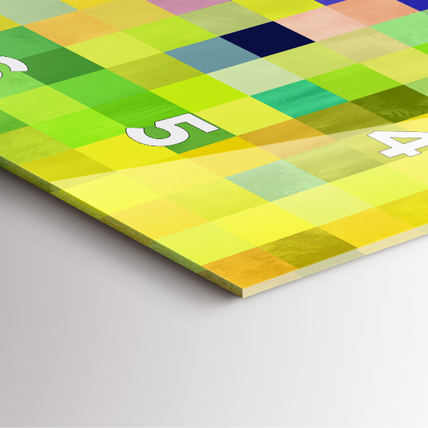 Skleněné hodiny čtvercové Kompozice čtverců