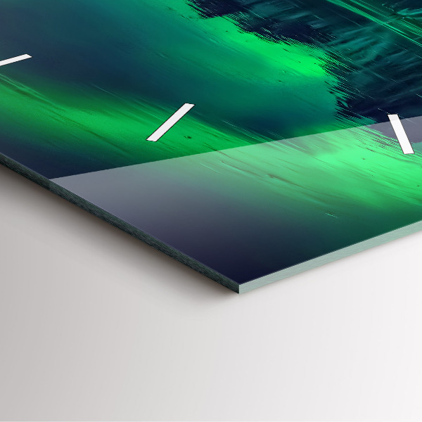 Skleněné hodiny čtvercové Polární záře