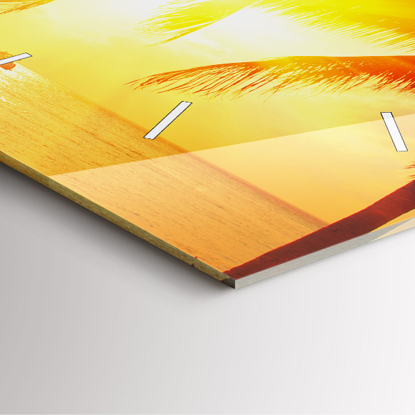 Skleněné hodiny čtvercové Dovolená Odpočinek Léto