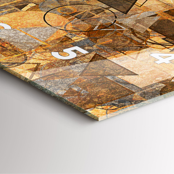 Skleněné hodiny čtvercové Geometrické tvary