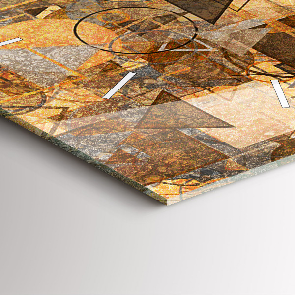 Skleněné hodiny čtvercové Geometrické tvary