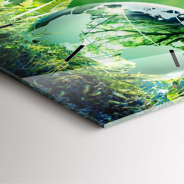 Skleněné hodiny čtvercové Zeměkoule