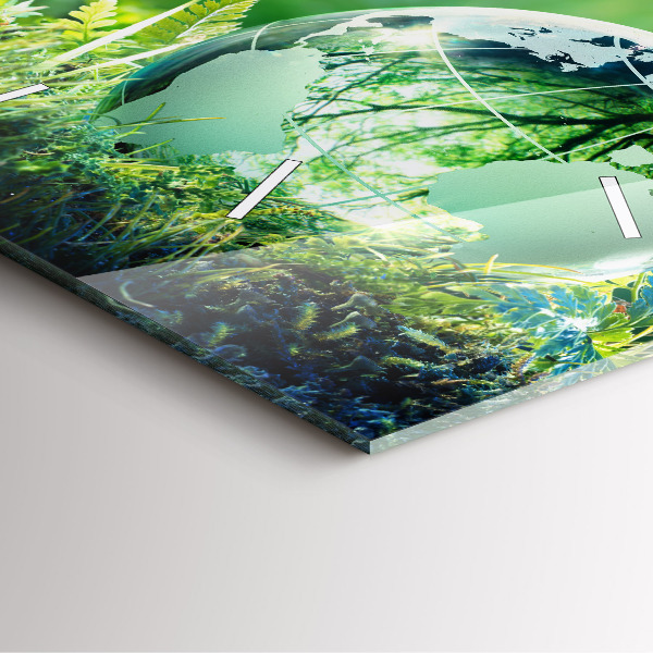 Skleněné hodiny čtvercové Zeměkoule