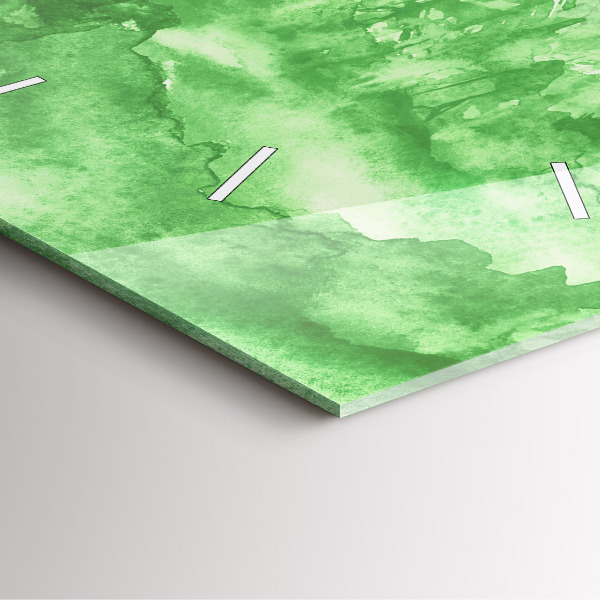 Skleněné hodiny čtvercové Obraz zeleného lesa