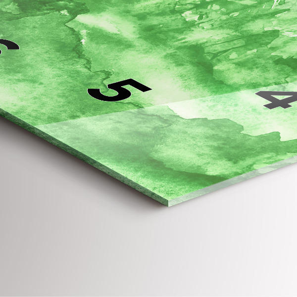 Skleněné hodiny čtvercové Obraz zeleného lesa