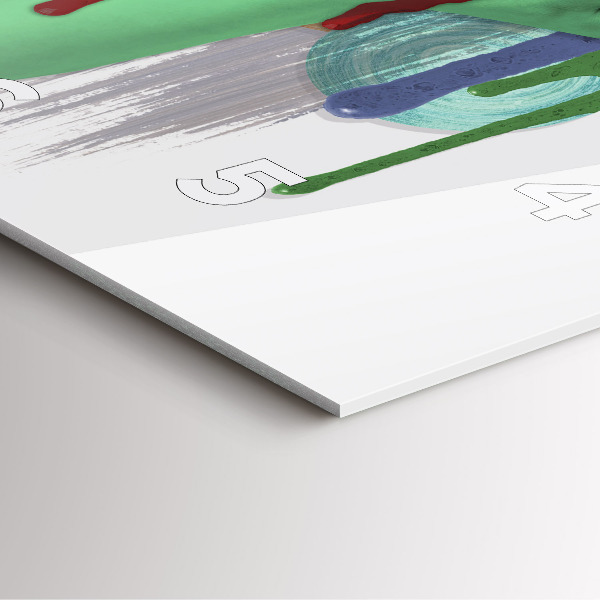 Skleněné hodiny čtvercové Surrealistická koláž