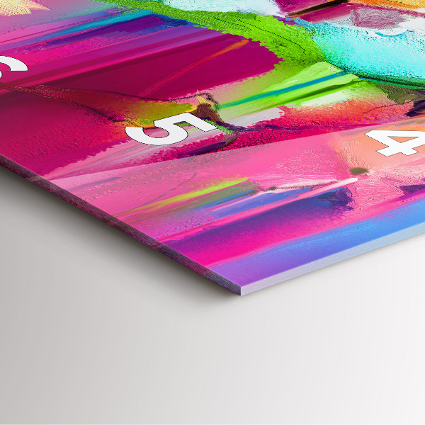 Skleněné hodiny čtvercové Abstraktní květiny