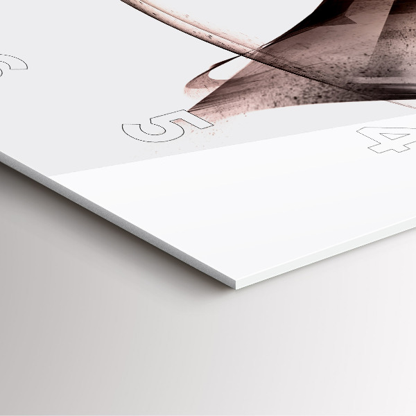 Skleněné hodiny čtvercové Malovaný profil koně