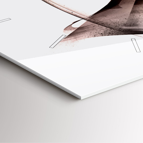 Skleněné hodiny čtvercové Malovaný profil koně