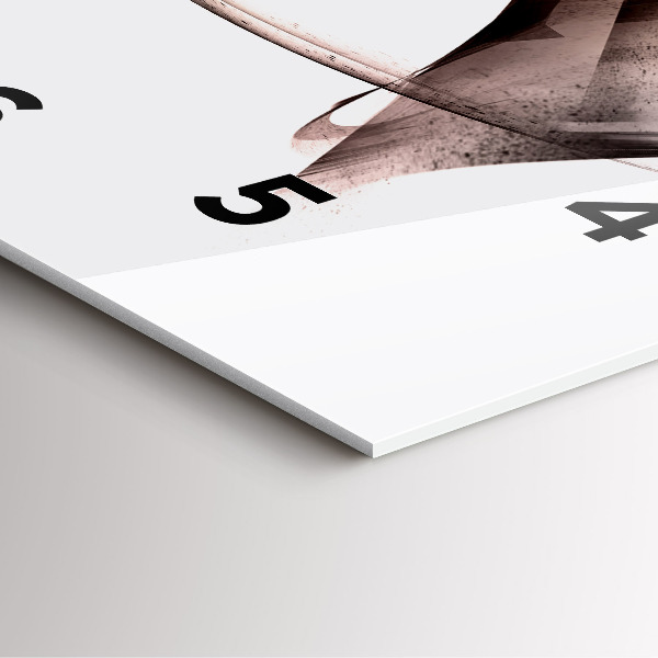 Skleněné hodiny čtvercové Malovaný profil koně