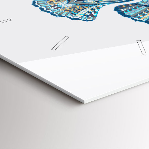 Čtvercové nástěnné hodiny Sova v letu