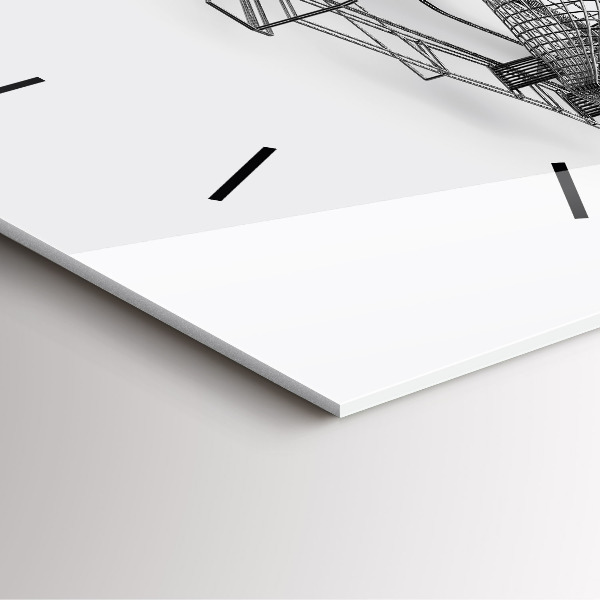 Skleněné hodiny čtvercové Konstrukce vozu F1