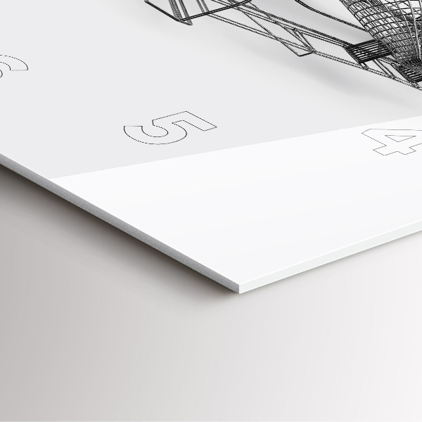 Skleněné hodiny čtvercové Konstrukce vozu F1