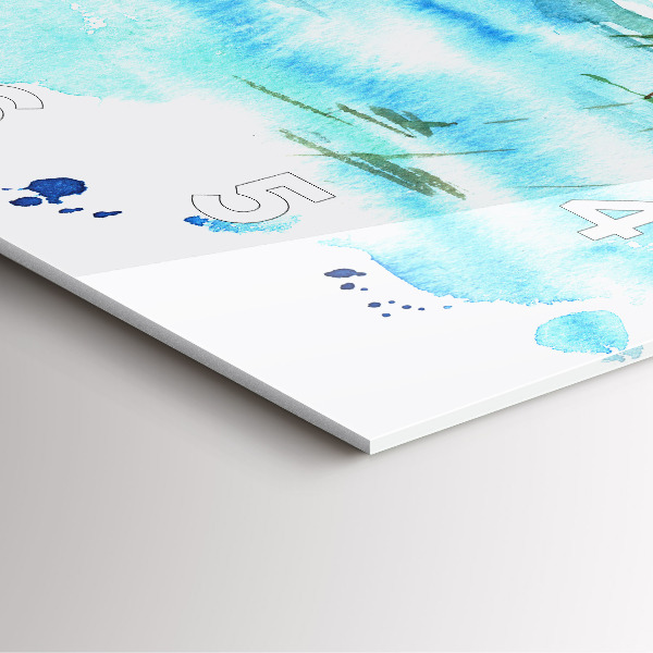 Skleněné hodiny čtvercové Obrázek opuštěný ostrov