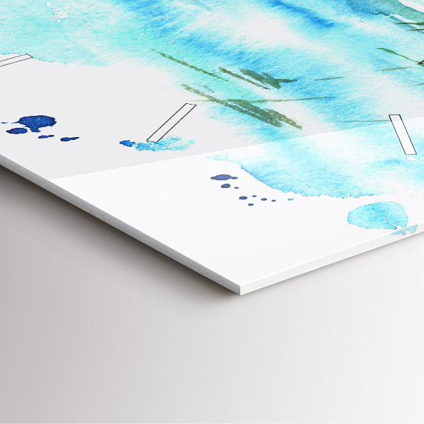 Skleněné hodiny čtvercové Obrázek opuštěný ostrov