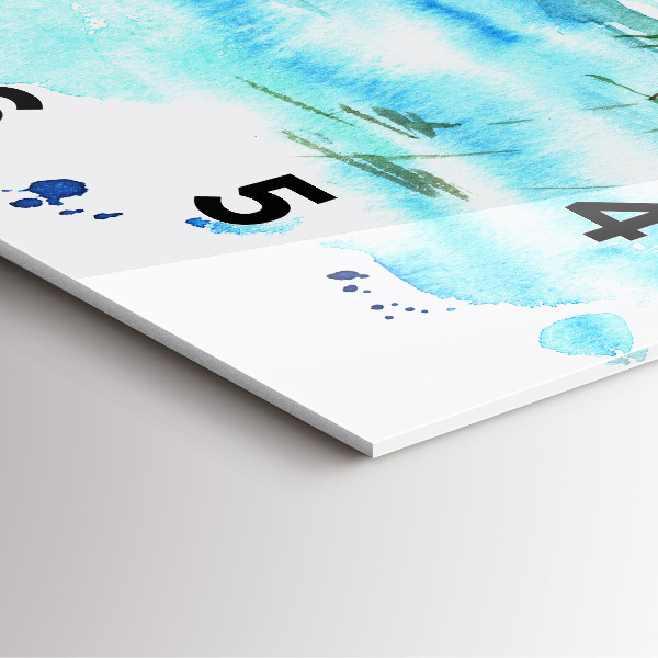 Skleněné hodiny čtvercové Obrázek opuštěný ostrov