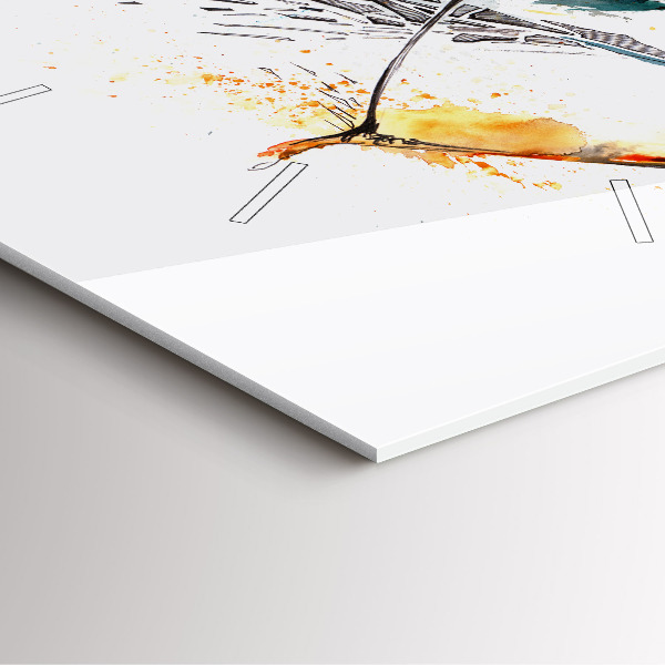 Skleněné hodiny čtvercové Bojovník na lovu