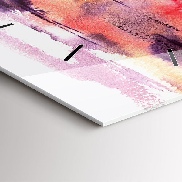 Skleněné hodiny čtvercové Tropická krajina