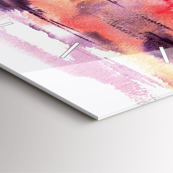 Skleněné hodiny čtvercové Tropická krajina