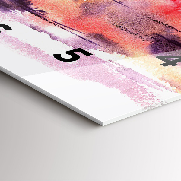 Skleněné hodiny čtvercové Tropická krajina