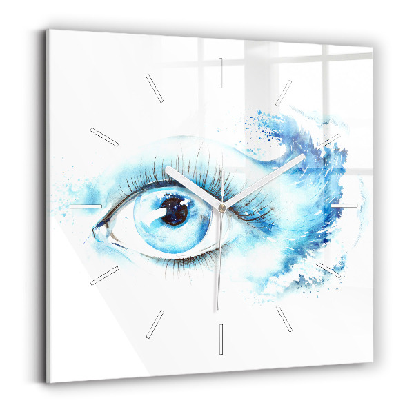 Skleněné hodiny čtvercové Mořské oko