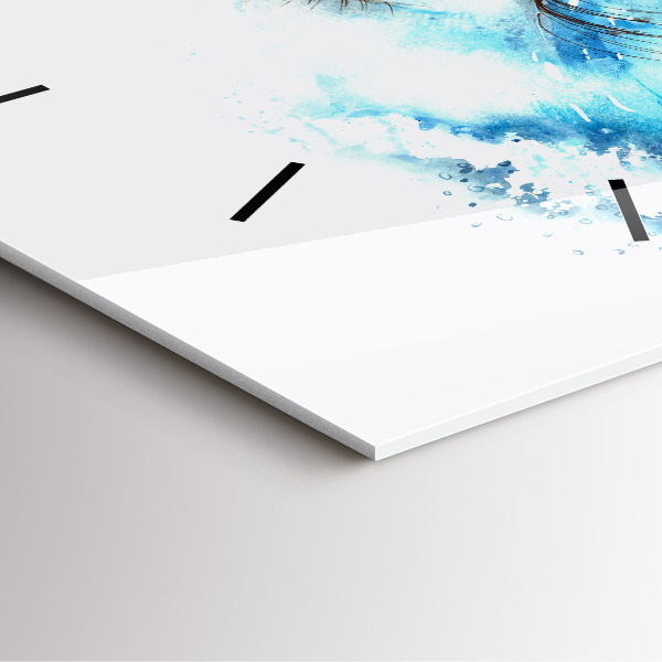 Skleněné hodiny čtvercové Mořské oko